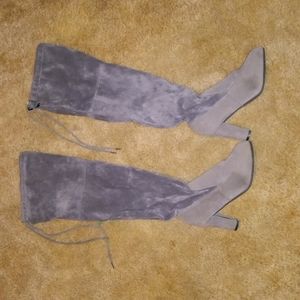 Over the knee Grey Suede Boots 👢